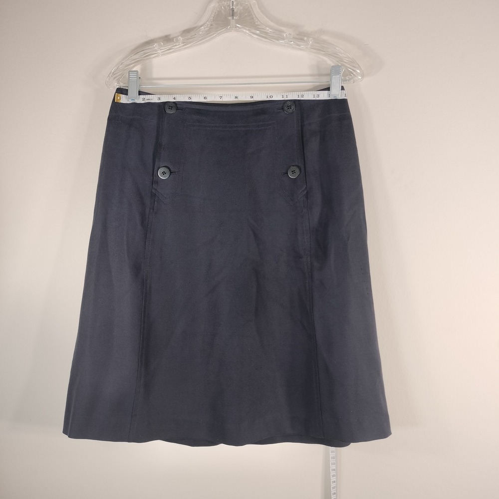 Dana B. and Karen Vintage 100% Silk Sailor Skirt w/Anchor Buttons